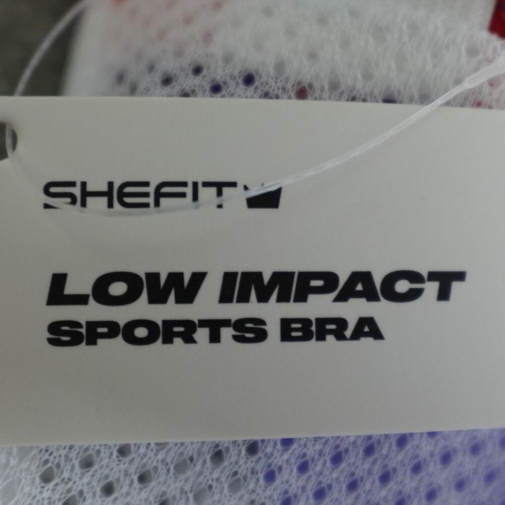 NWT SHEFIT 3Luxe Adjustable Sports Bra, Zip Front Low Impact Wirefree Periwinkle - Picture 8 of 12